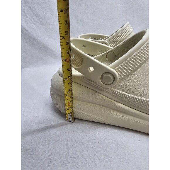 CROCS Classic Crush Clog Bone Tan Slip On Platform Sandal Women's Size 7/ Mens 5 - Picture 3 of 16